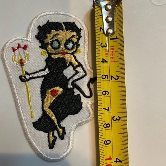 SALE ❤️Embroidered Betty Boop Black dress Iron on Patch - Picture 2 of 3